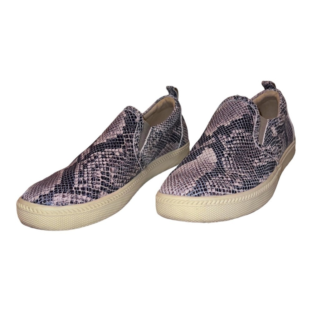 EARTH Womens Zen Groove Slip-On Sneakers Leather Snake Print Size 9.5 M